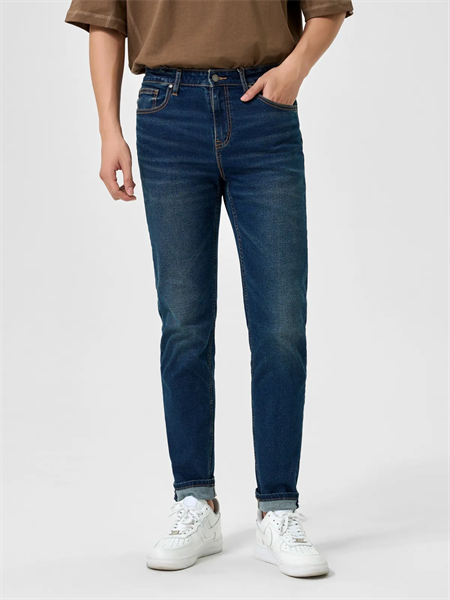 Quần Jean Nam Slim Fit Wash Vintage